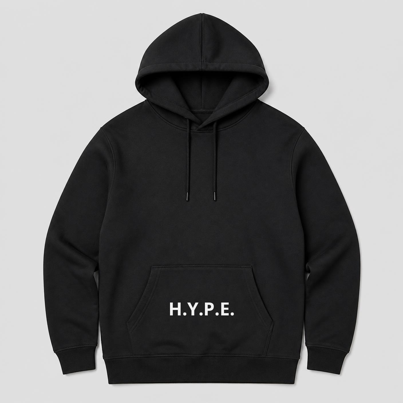 Moore H.Y.P.E. Elite Black hoodie Front pocket mockup