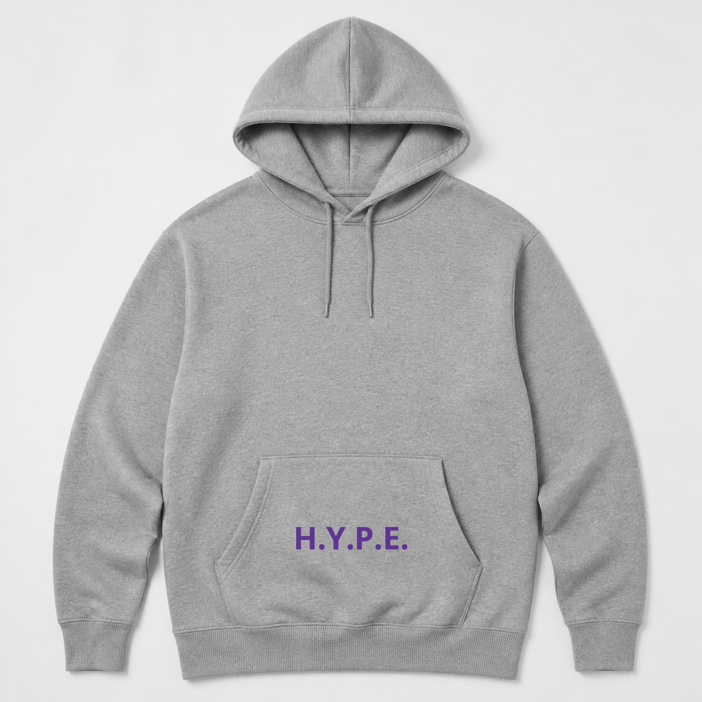 Moore H.Y.P.E. Elite Heather grey hoodie Front pocket mockup