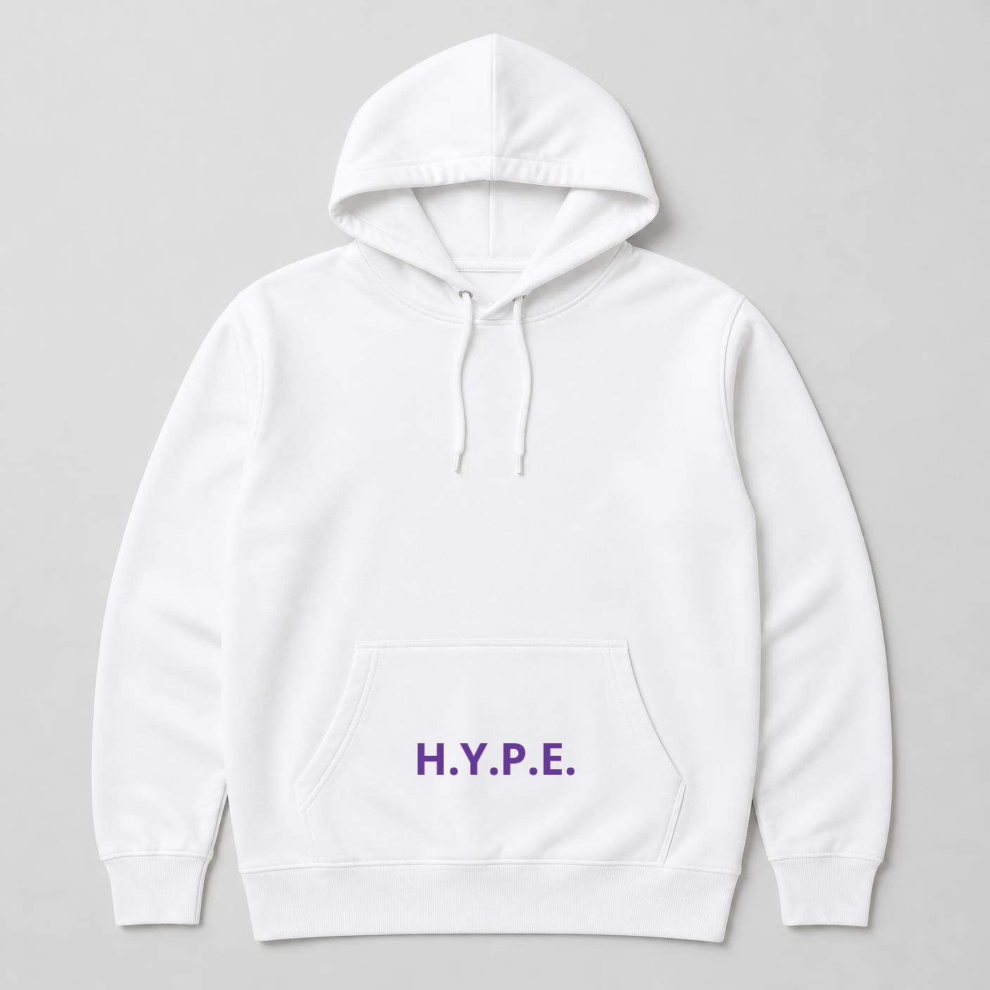 Moore H.Y.P.E. Elite White hoodie Front pocket mockup