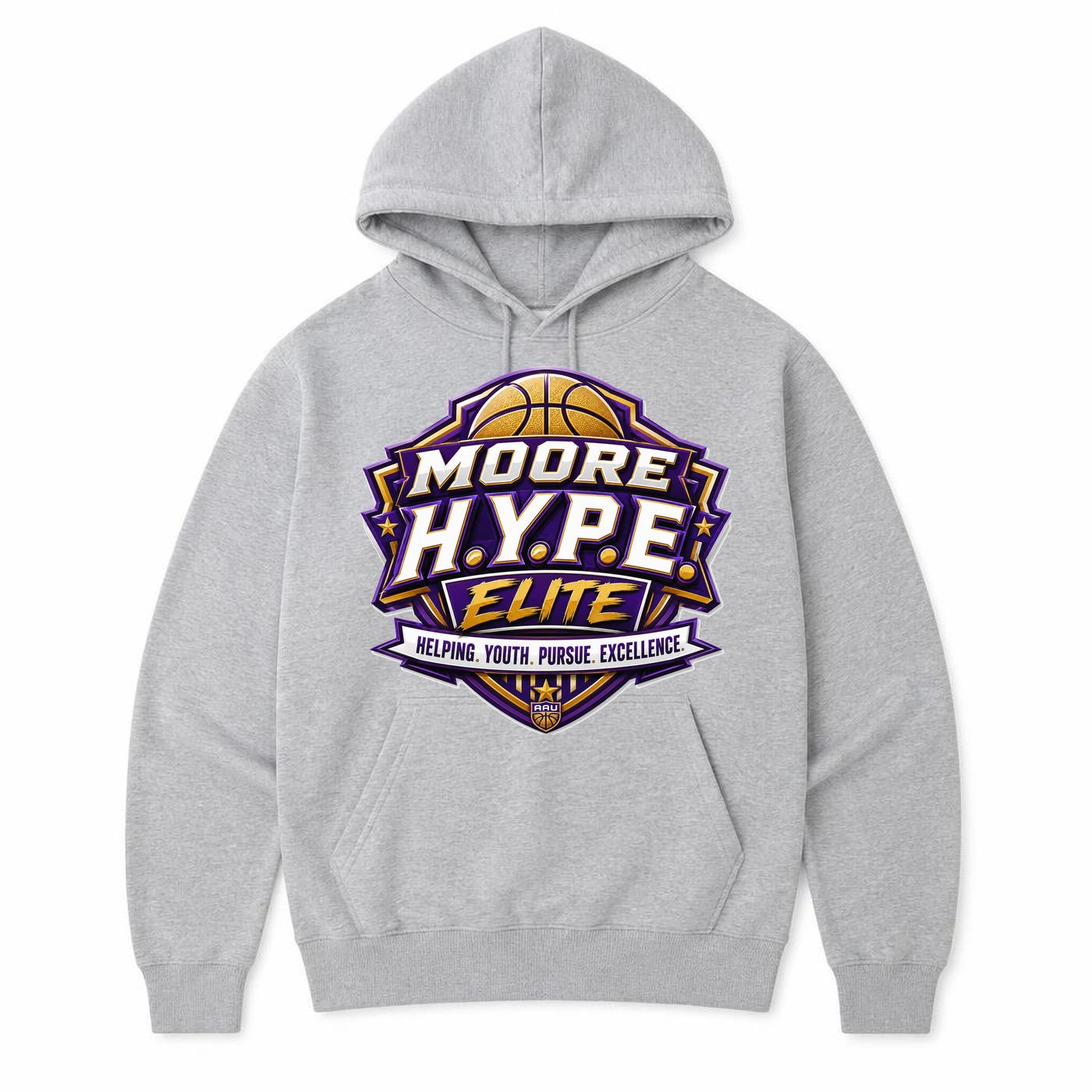 Moore H.Y.P.E. Elite Heather grey hoodie mockup