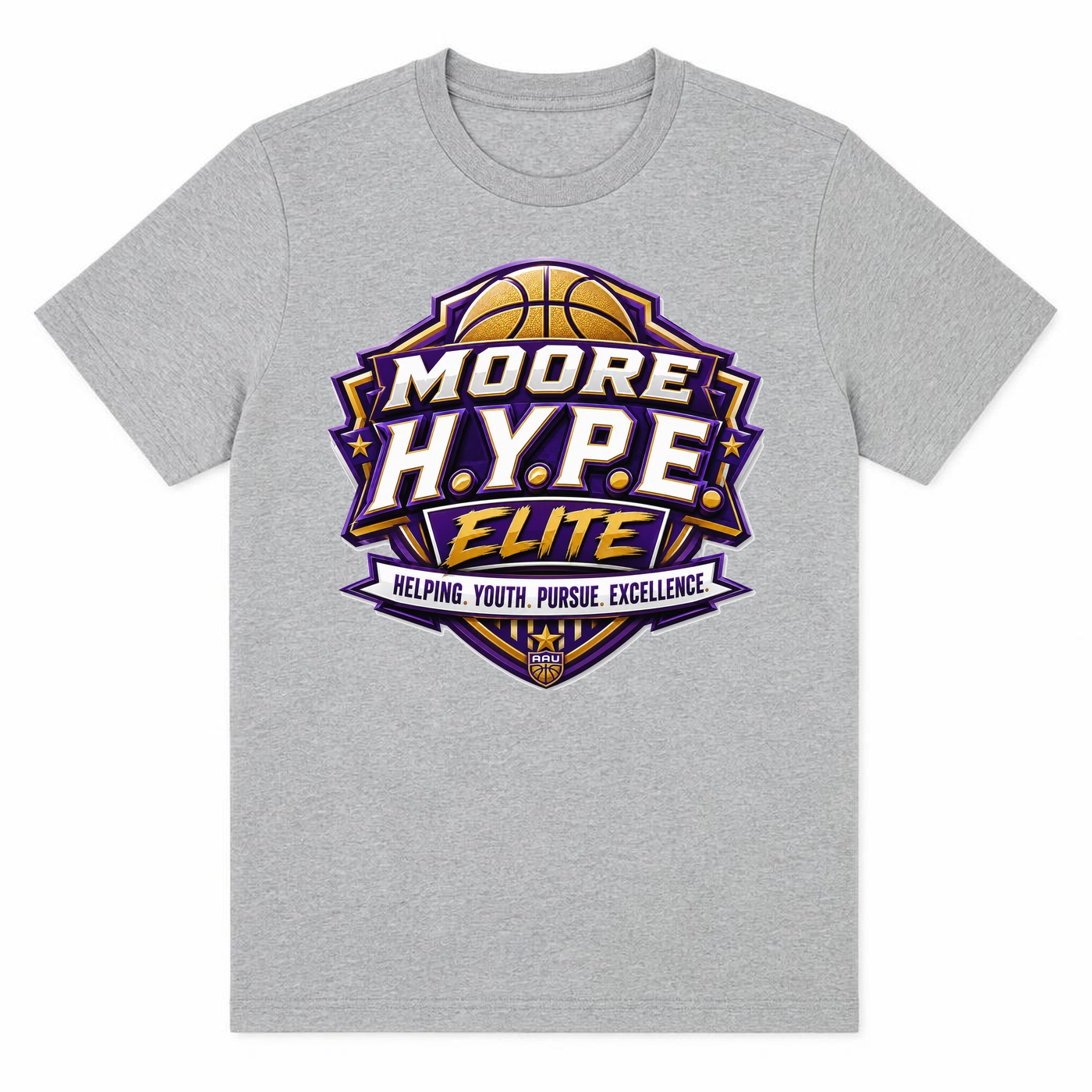 Moore H.Y.P.E. Elite Heather grey tee mockup