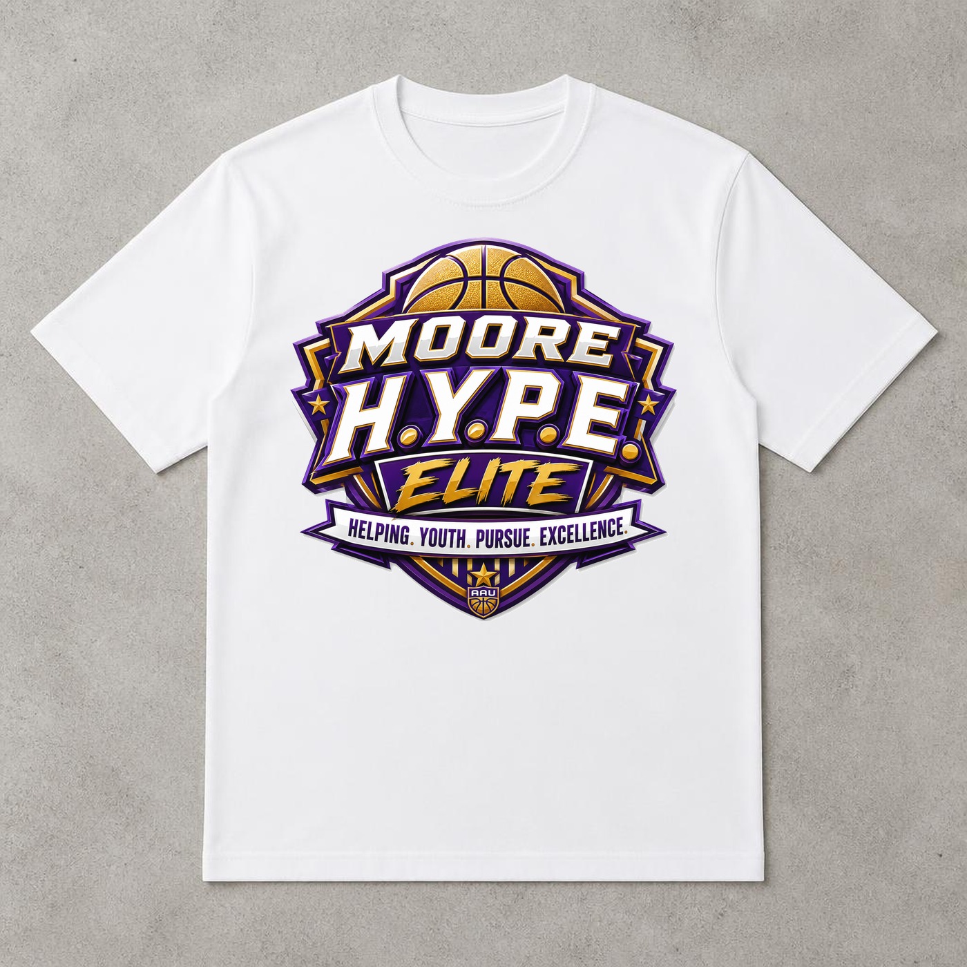 Moore H.Y.P.E. Elite White tee mockup