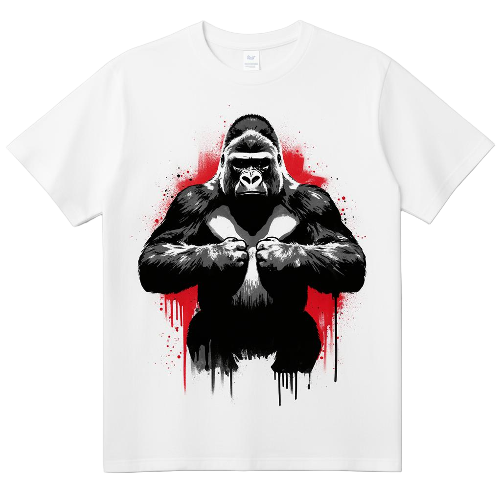 Silverback Stencil Splatter t-shirt product shot